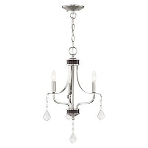 Laurel - 3 Light Mini Chandelier in New Traditional Style - 13 Inches wide by 20 Inches high - 522779