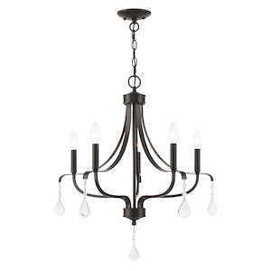 Laurel - 5 Light Chandelier in New Traditional Style - 24 Inches wide by 26.5 Inches high