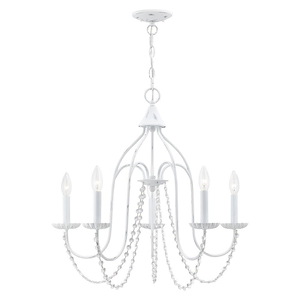 Alessia - 5 Light Chandelier in Farmhouse Style - 24 Inches wide by 23 Inches high