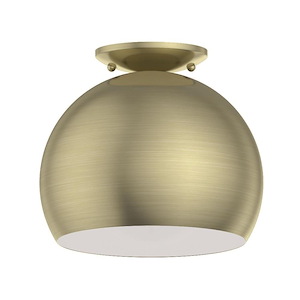 Piedmont - 1 Light Flush Mount In Transitional Style-9.25 Inches Tall and 10 Inches Wide