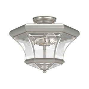 Monterey - 3 Light Flush Mount in Traditional Style - 13 Inches wide by 9.5 Inches high