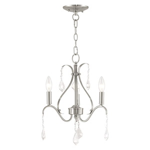 Caterina - 3 Light Chandelier in French Country Style - 13 Inches wide by 17 Inches high