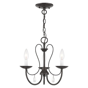 Mirabella - 3 Light Chandelier in Farmhouse Style - 14.5 Inches wide by 12.25 Inches high - 540014