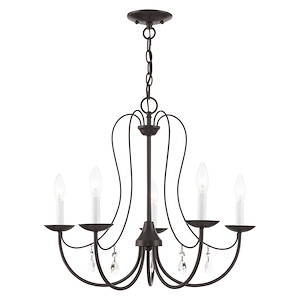 Mirabella - 5 Light Chandelier in Farmhouse Style - 24 Inches wide by 20 Inches high