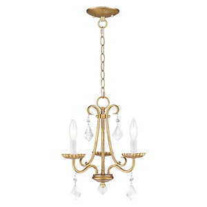 Daphne - 3 Light Mini Chandelier in French Country Style - 13.88 Inches wide by 14.88 Inches high - 540012