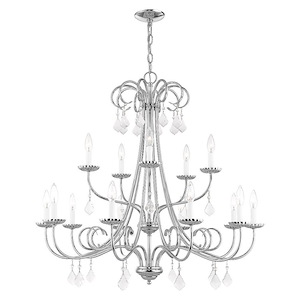 Daphne - 15 Light Foyer Chandelier in French Country Style - 36 Inches wide by 34 Inches high