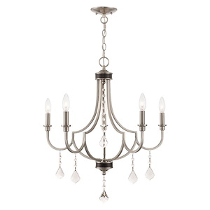 Glendale - 5 Light Chandelier in New Traditional Style - 25 Inches wide by 26.75 Inches high
