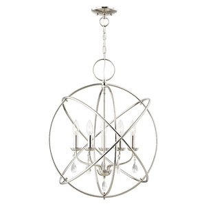 Aria - 5 Light Chandelier in Glam Style - 23.5 Inches wide by 26.5 Inches high - 540008