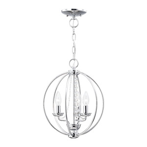 Arabella - 3 Light Globe Convertible Mini Chandelier In Shabby Chic Style-15.5 Inches Tall and 12 Inches Wide