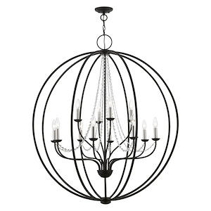 Arabella - 12 Light Grande Foyer Chandelier In Shabby Chic Style-45.63 Inches Tall and 40 Inches Wide