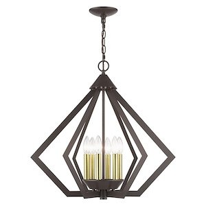 Prism - 6 Light Chandelier In Geometric Style-25 Inches Tall and 26 Inches Wide