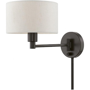 1 Light Swing Arm Wall Sconce In RefinedModern Style-9.75 Inches Tall and 9 Inches Wide