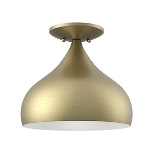 Amador - 1 Light Semi-Flush Mount In Transitional Style-7.75 Inches Tall and 10 Inches Wide