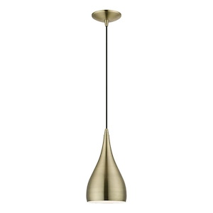 Amador - 1 Light Pendant In Transitional Style-19 Inches Tall and 6.25 Inches Wide - 1094652