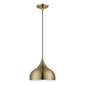 Amador - 1 Light Pendant In Transitional Style-13.5 Inches Tall and 10 Inches Wide - 1094650