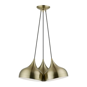 Amador - 3 Light Cluster Pendant In Transitional Style-13.5 Inches Tall and 21.5 Inches Wide - 1094656