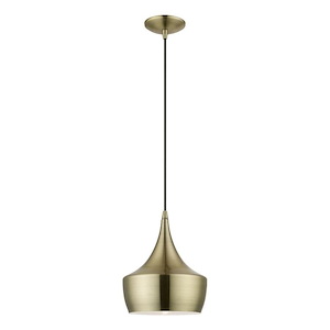 Waldorf - 1 Light Pendant In Mid Century Modern Style-18 Inches Tall and 9.5 Inches Wide