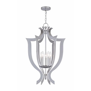 Aldrich - 5 Light Lantern Chandelier in Contemporary Style - 20.5 Inches wide by 31.5 Inches high - 614571