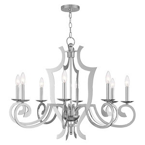Aldrich - 8 Light Chandelier in Contemporary Style - 32.5 Inches wide by 27.5 Inches high