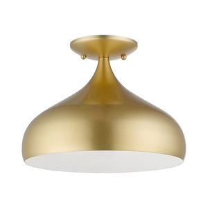Amador - 1 Light Semi-Flush Mount In Transitional Style-9 Inches Tall and 11.75 Inches Wide