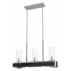 Buttonwood - 5 Light Linear Chandelier in Industrial Style - 8 Inches wide by 17.5 Inches high