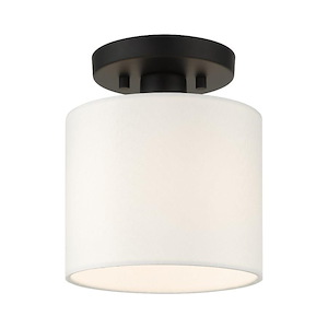 Meridian - 1 Light Semi-Flush Mount - 7 Inches wide by 8.5 Inches high