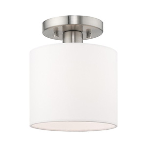 Meridian - 1 Light Semi-Flush Mount - 7 Inches wide by 8.5 Inches high - 1012166