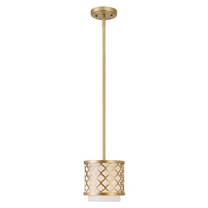 Arabesque - 1 Light Mini Pendant in Glam Style - 7 Inches wide by 10.25 Inches high
