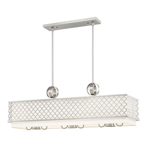 Arabesque - 9 Light Linear Chandelier in Glam Style - 12.5 Inches wide by 16.5 Inches high