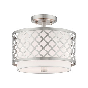 Arabesque - 2 Light Semi-Flush Mount in Glam Style - 11.88 Inches wide by 10 Inches high - 614555