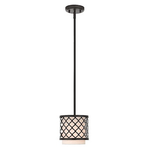 Arabesque - 1 Light Mini Pendant in Glam Style - 7 Inches wide by 10.25 Inches high - 614561