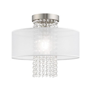 Bella Vista - 1 Light Flush Mount in Contemporary Style - 13 Inches wide by 12 Inches high