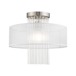 Alexis - 1 Light Flush Mount in Contemporary Style - 15 Inches wide by 13.5 Inches high