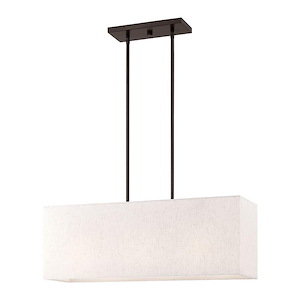 Summit - 3 Light Linear Chandelier in Contemporary Style - 8 Inches wide by 11.5 Inches high