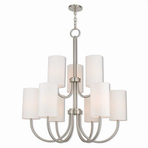 Haddonfield - 9 Light Foyer Chandelier in Contemporary Style - 42.5 Inches wide by 49 Inches high