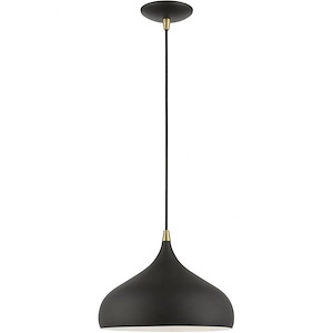 Amador - 1 Light Pendant In Transitional Style-15 Inches Tall and 11.75 Inches Wide