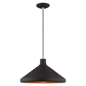 Metal Shade - 1 Light Mini Pendant in Coastal Style - 15.25 Inches wide by 14 Inches high - 831814