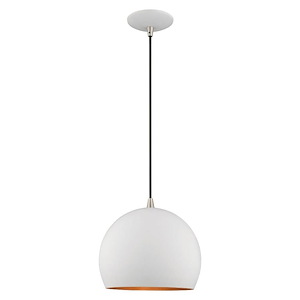Piedmont - 1 Light Globe Pendant In Industrial Style-15 Inches Tall and 10 Inches Wide - 831806