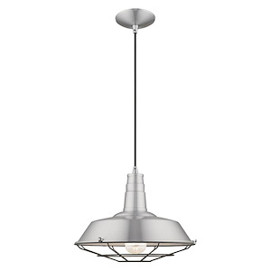 Metal Shade - 1 Light Mini Pendant in Coastal Style - 14 Inches wide by 16 Inches high - 831812