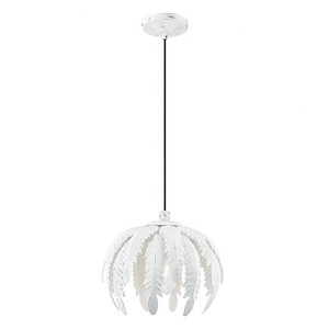 Acanthus - 1 Light Mini Pendant in Coastal Style - 12.63 Inches wide by 12.25 Inches high