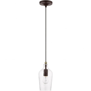 Avery - 1 Light Mini Pendant In Transitional Style-16 Inches Tall and 5.25 Inches Wide - 1219623