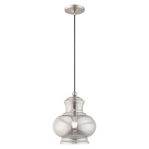Art Glass - 1 Light Mini Pendant in Coastal Style - 9.88 Inches wide by 13.5 Inches high - 735774