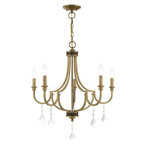 Glendale - 5 Light Chandelier in New Traditional Style - 24.5 Inches wide by 26.75 Inches high