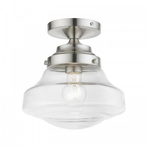 Avondale - 1 Light Semi-Flush Mount In Nautical Style-9.25 Inches Tall and 9 Inches Wide