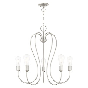 Lucerne - 5 Light Chandelier in New Traditional Style - 24 Inches wide by 25 Inches high