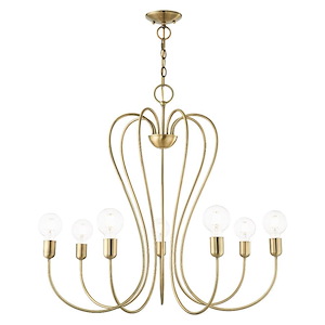Lucerne - 7 Light Chandelier in New Traditional Style - 30 Inches wide by 29.25 Inches high