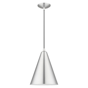 Dulce - 1 Light Cone Pendant In Modern Style-18 Inches Tall and 10 Inches Wide