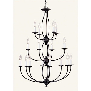 Home Basics - 16 Light Chandelier in Farmhouse Style - 30 Inches wide by 42 Inches high
