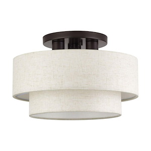 Manorwood - 3 Light Large Semi-Flush Mount-9.5 Inch Tall and 15 Inch Wide - 1391681