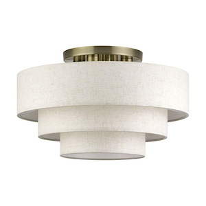 Manorwood - 4 Light Extra Large Semi-Flush Mount-13 Inch Tall and 21 Inch Wide - 1391683
